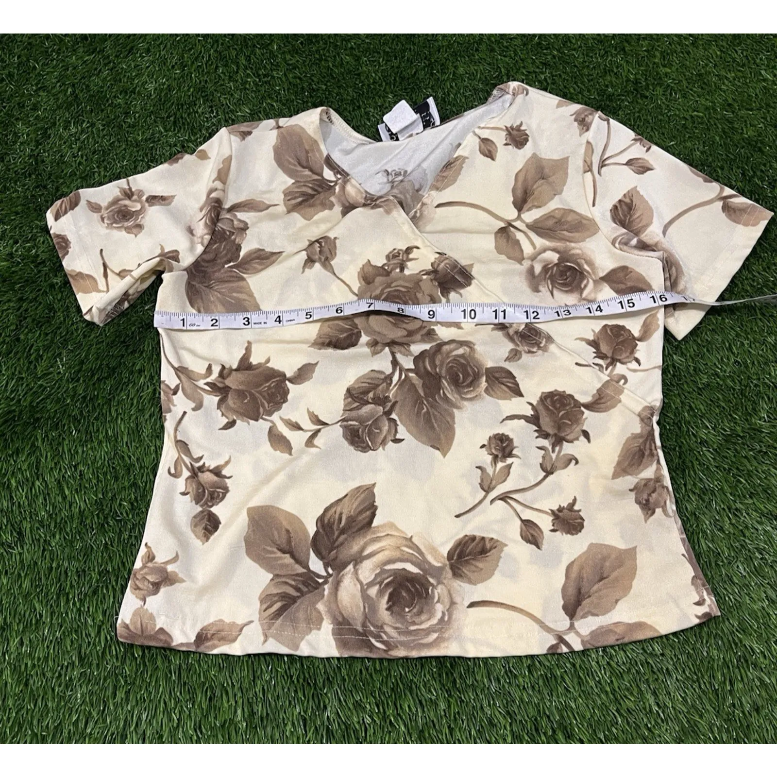 Pretty Girl Y2K Made in USA Crop Top Stretchy Polyester M 90s 2000s Clubwear Size M - Image 5