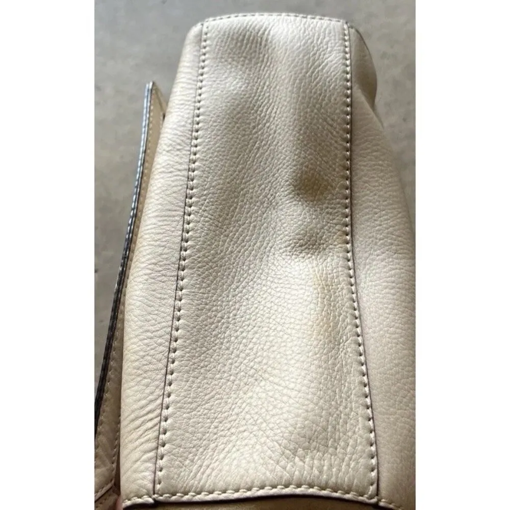 Kate Spade New York MAGNOLIA PARK LARGE LAUREL Tote Leather Bag Purse Cream White - Image 8