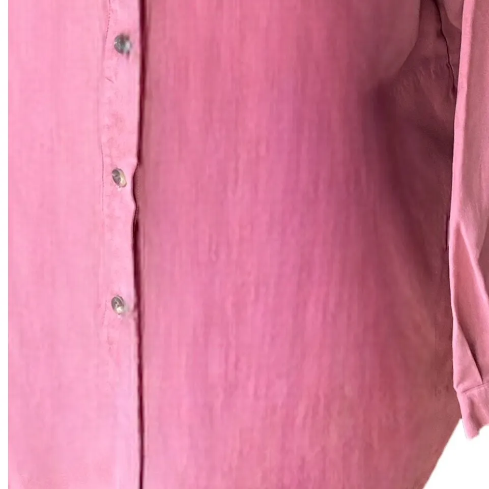JOAN RIVERS Long Pink Faux Suede Blouse Jacket with Side Pockets ~ Plus Size 1X - Image 7