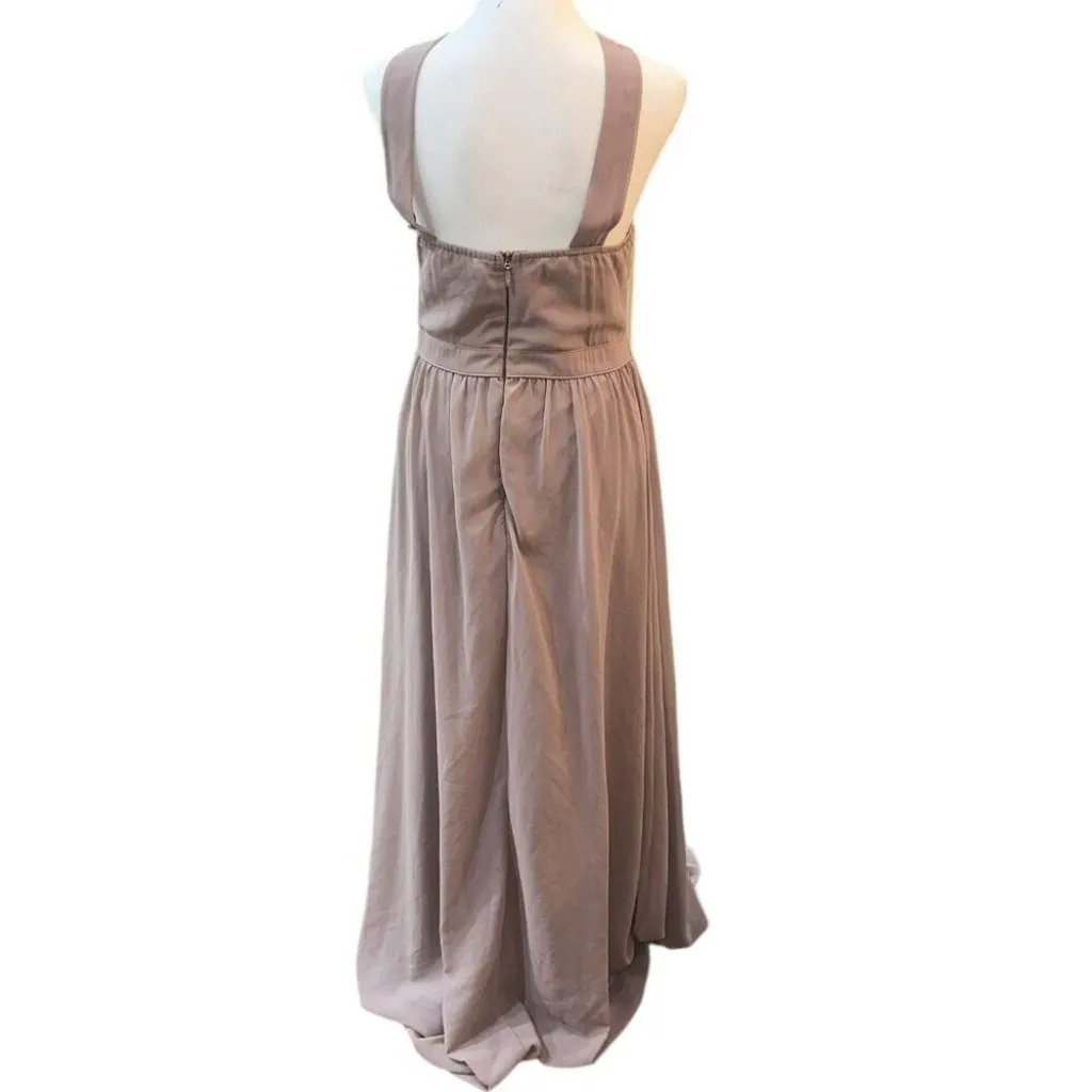 Lulus Air‎ of Romance Taupe Maxi Dress Style# D15376 Size Medium Wedding Prom - Image 3
