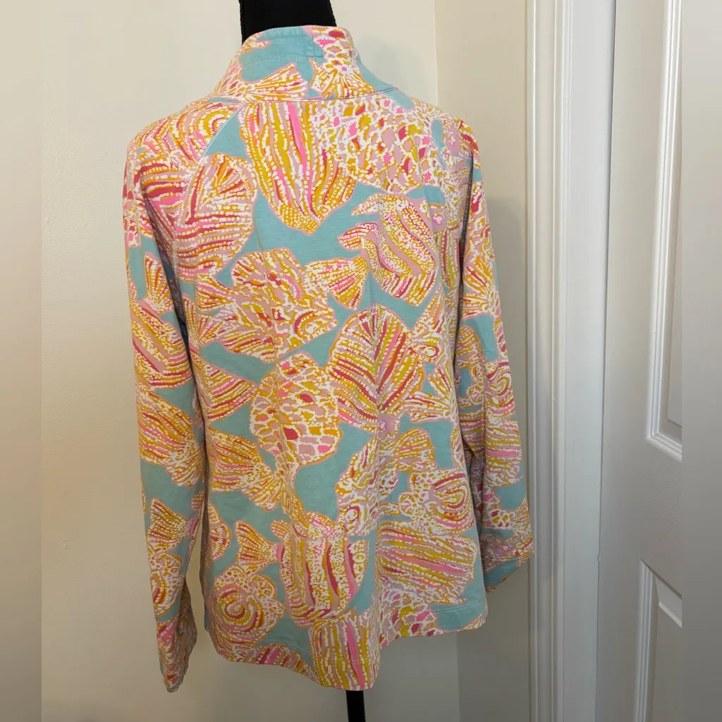 Lilly Pulitzer sweatshirt pullover half zip Size Large - Image 4