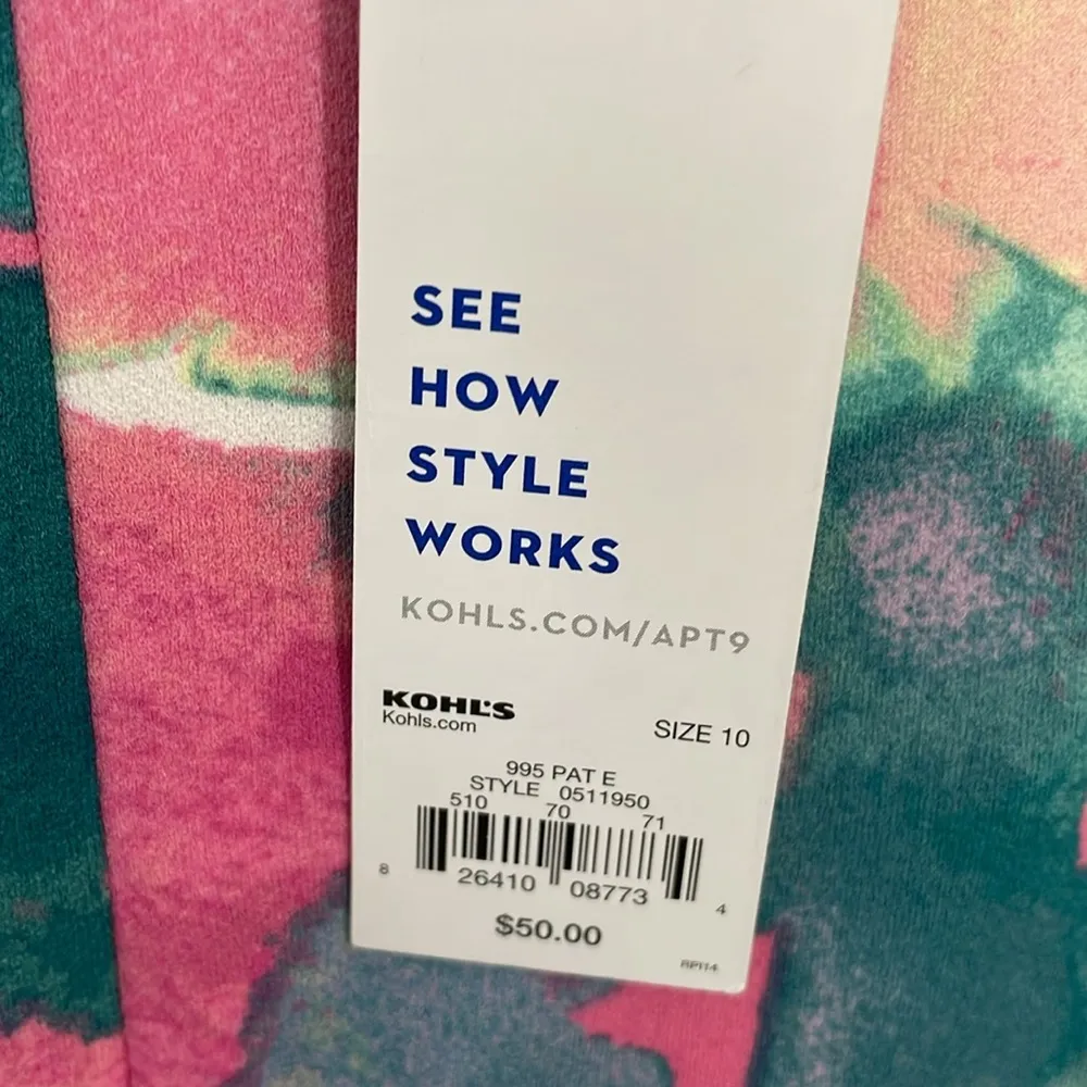 Apt 9 Watercolor Print Dress - Image 4