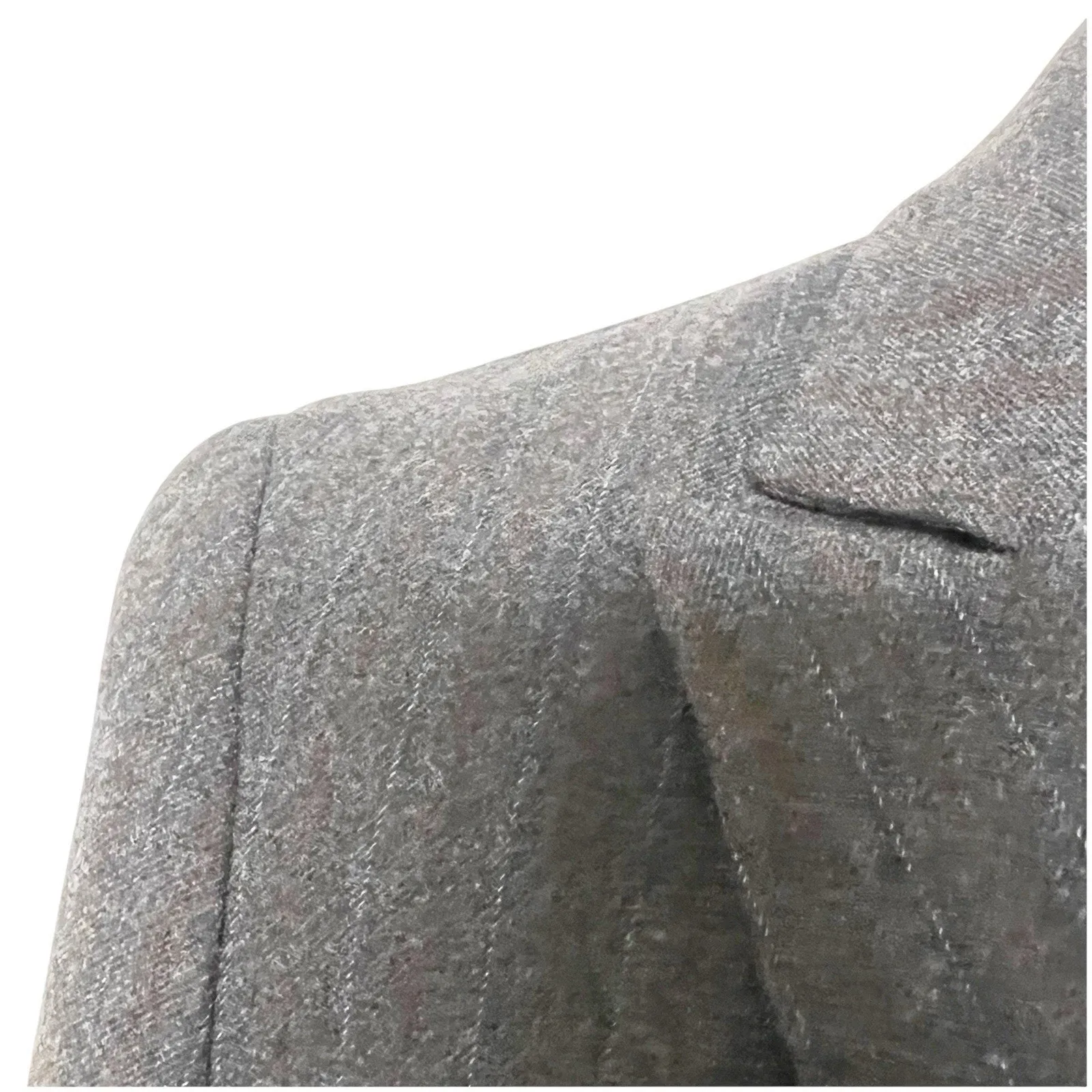 Theory Women’s Wool Pinstripe Two Button Blazer Size 6 Gray Preppy Office City - Image 6