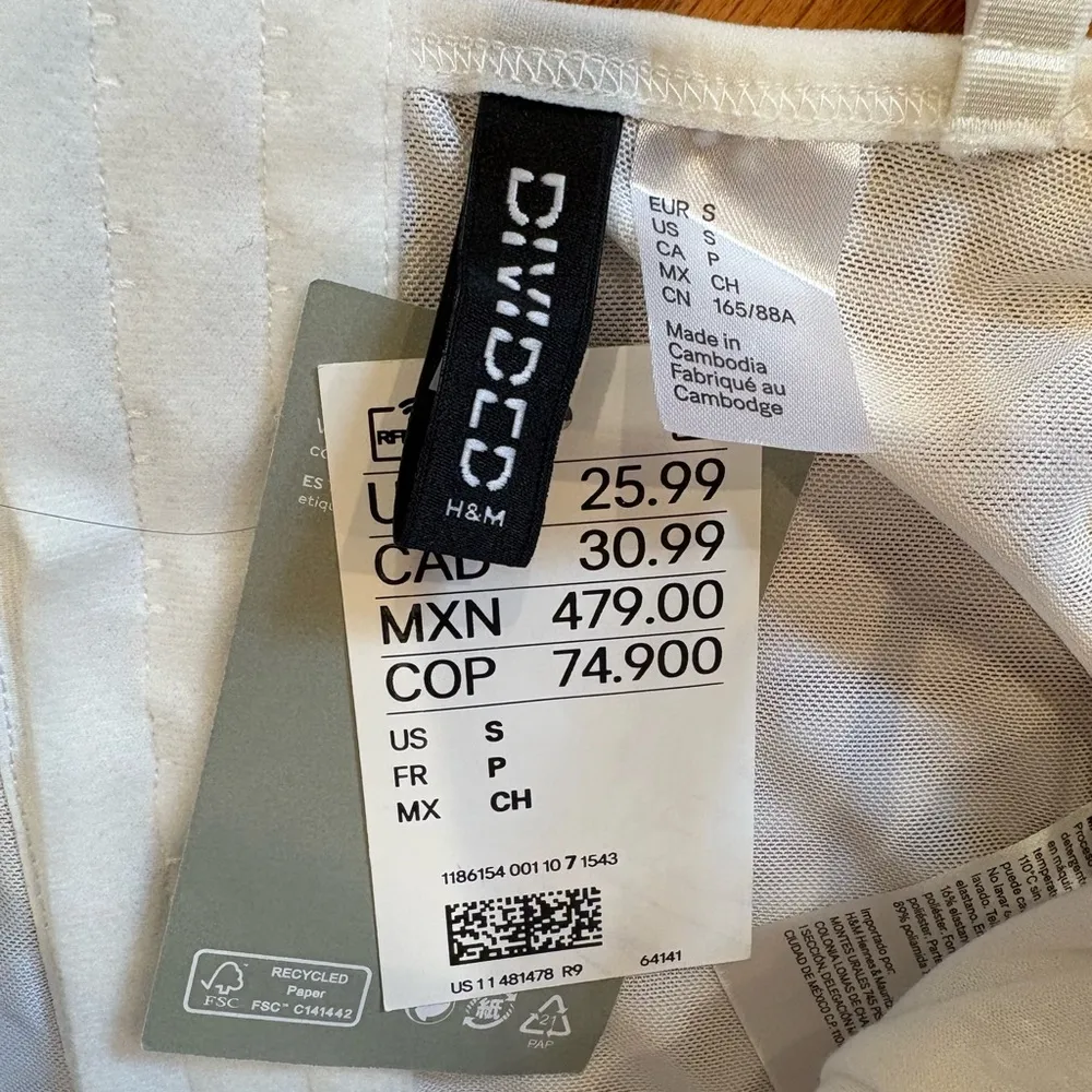Divided NWT!  by H&M white corset top - Image 2