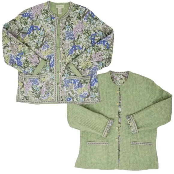 Appleseed’s Reversible Quilted Floral Jacket - Image 2