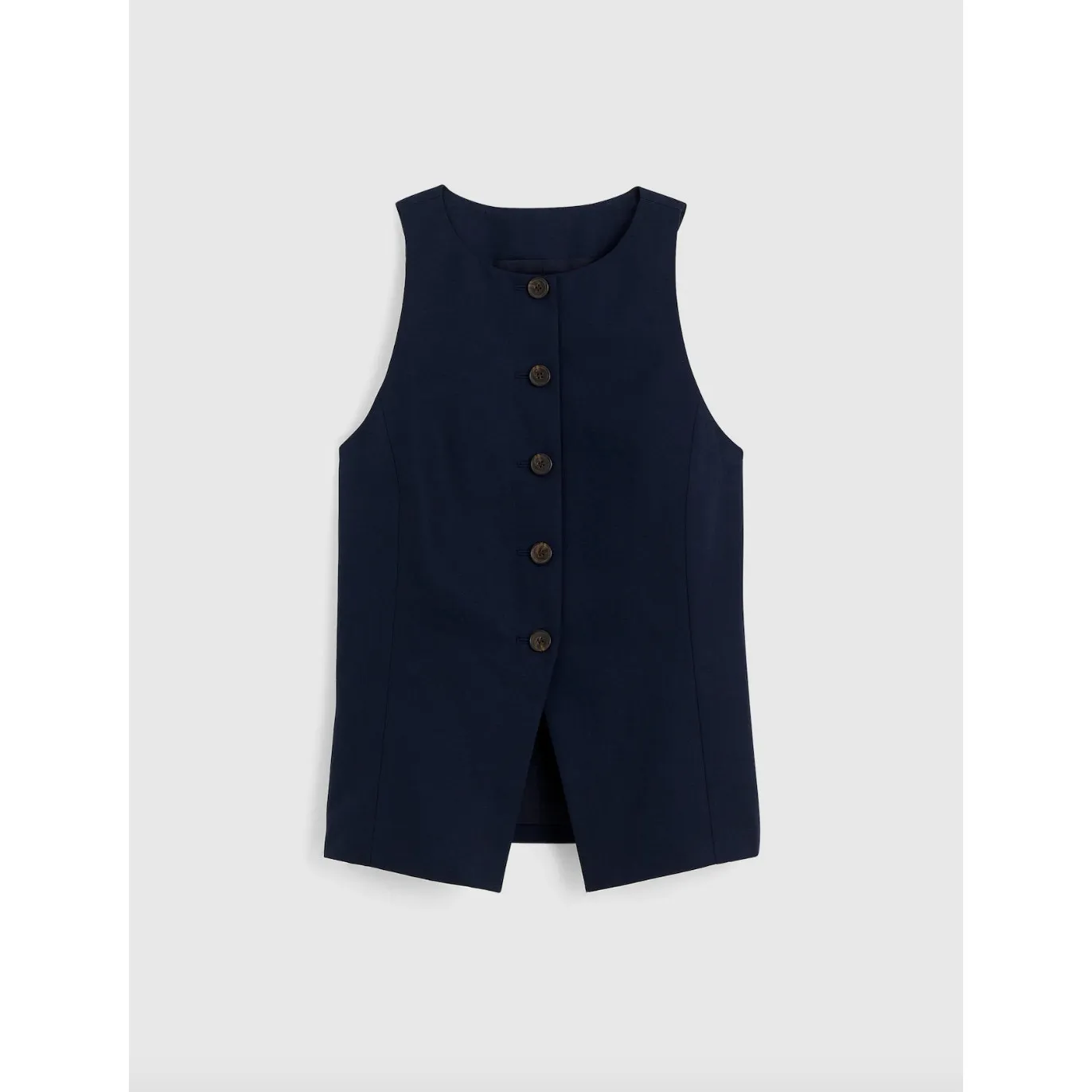 Madewell Crewneck Cutaway Vest Drapey Twill Suit Midnight Navy Classic US 12 NWT - Image 6