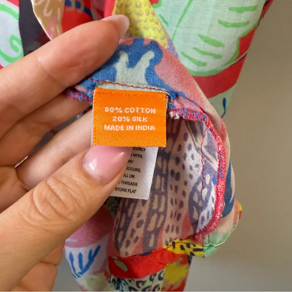 Oliphant Polly Shirt Dress Red 2XL Tropical Parrot Bird Size XXL - Image 6