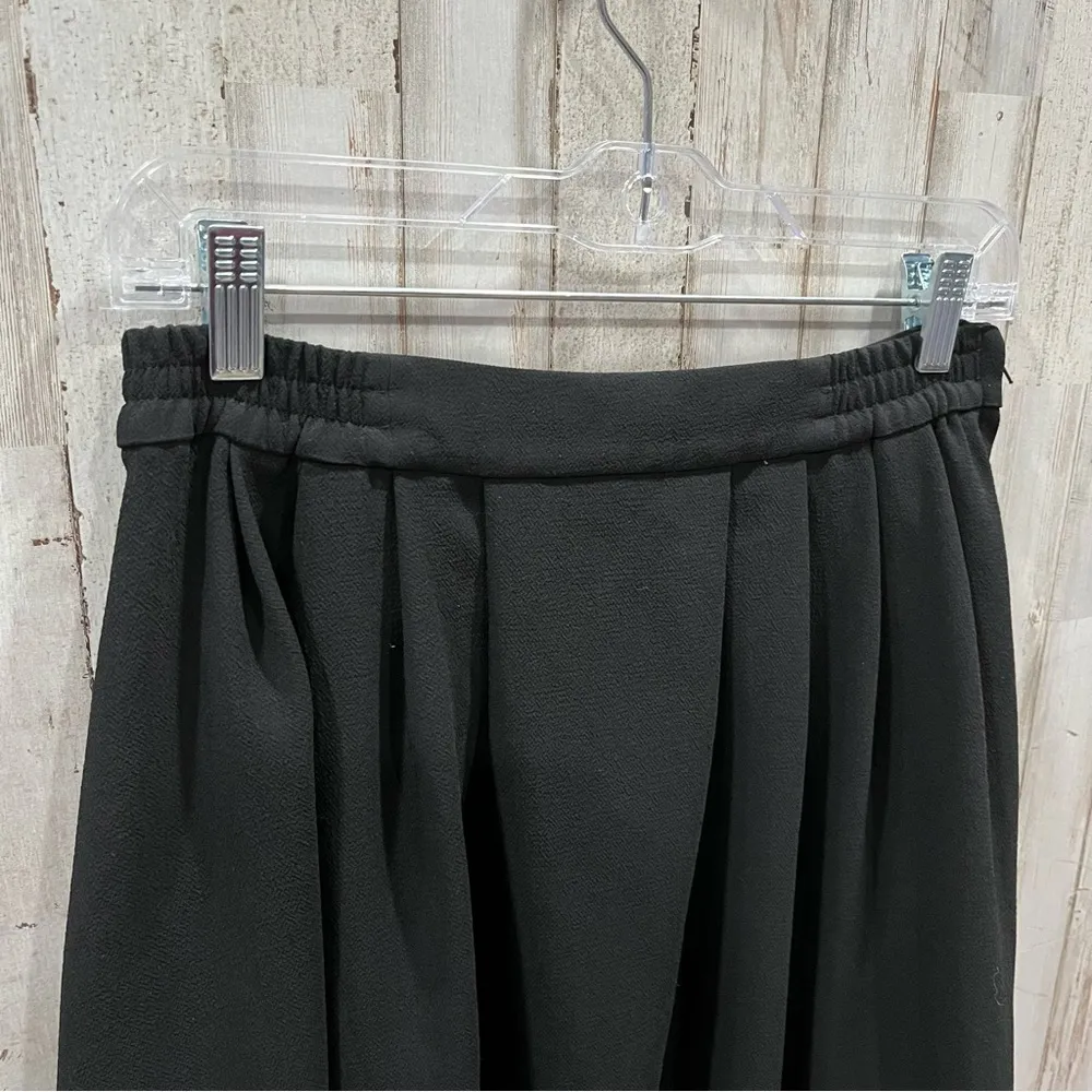 H&M Black A Line Pleated Midi Skirt Full Capsule Classic Staple - Image 2