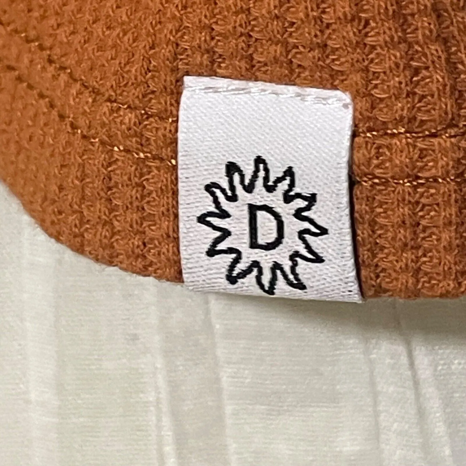 Daydreamer Thermal Crop Long Sleeve Mock Neck Top Orange Womens Large NWT - Image 6