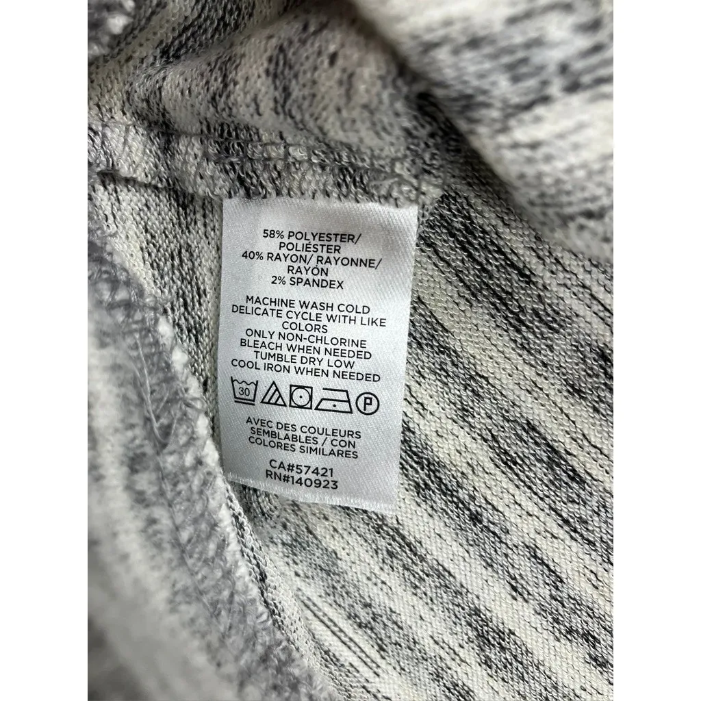 Lou & Grey Nordstrom Grey Stripe Ribbed Knit Turtleneck Sweater Top Size M New - Image 7