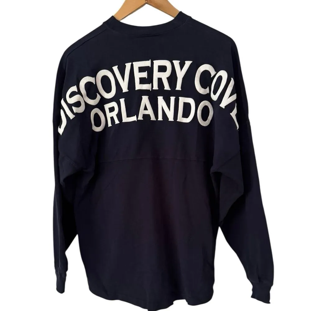 Discovery Cove Sea World Orlando Women's Navy Blue Long Sleeve Spirit Jersey XS - Image 2
