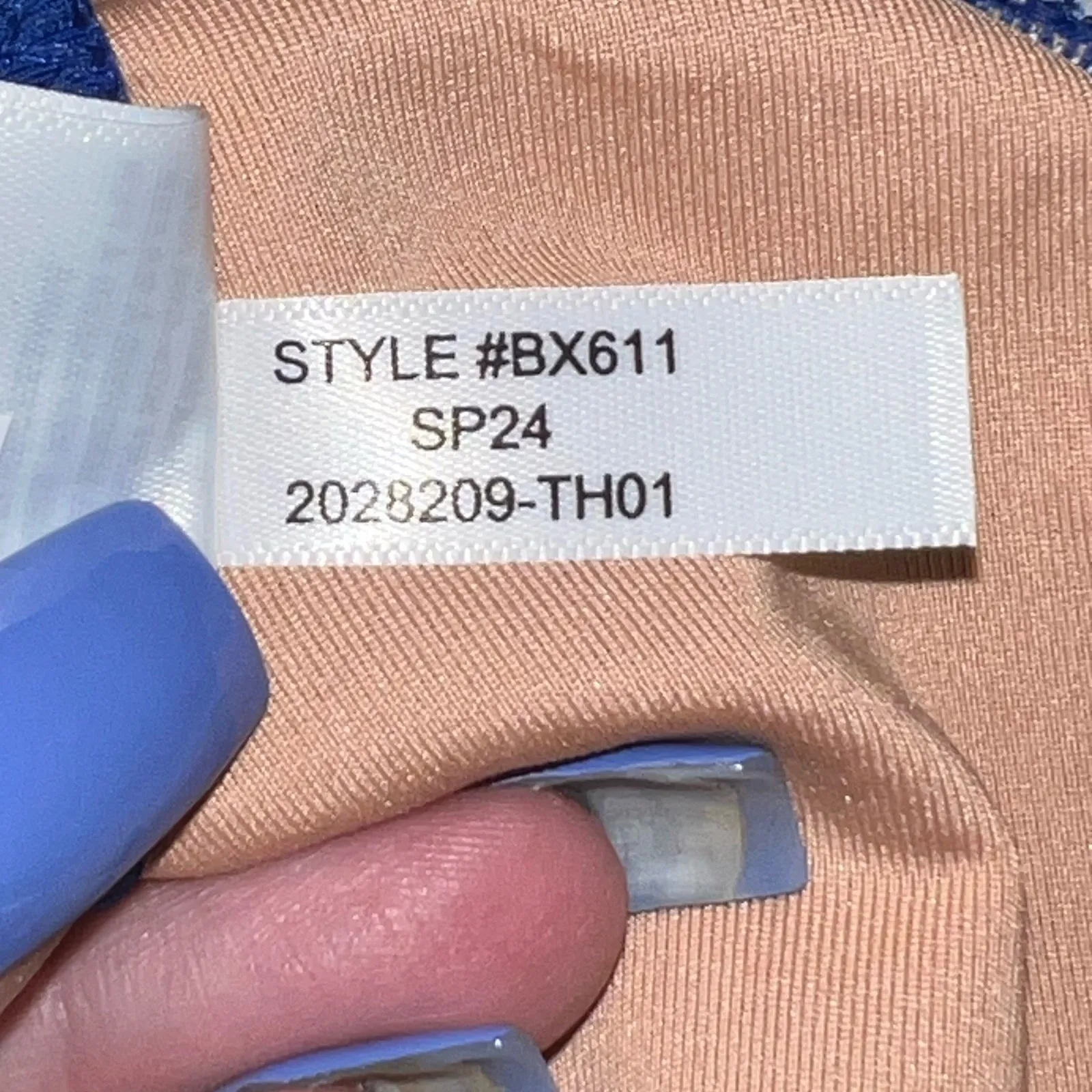 J Crew Blue Heritage Scoopneck Bikini Top Size Small‎ BX611 Hook Back Lined New - Image 6