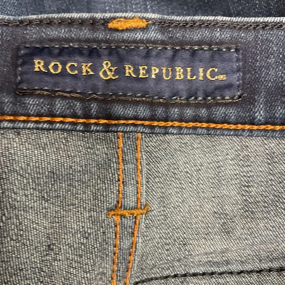 Rock &‎ Republic Women's  Kendra Curvy Bootcut Jeans Blue Denim Size 14 - Image 8