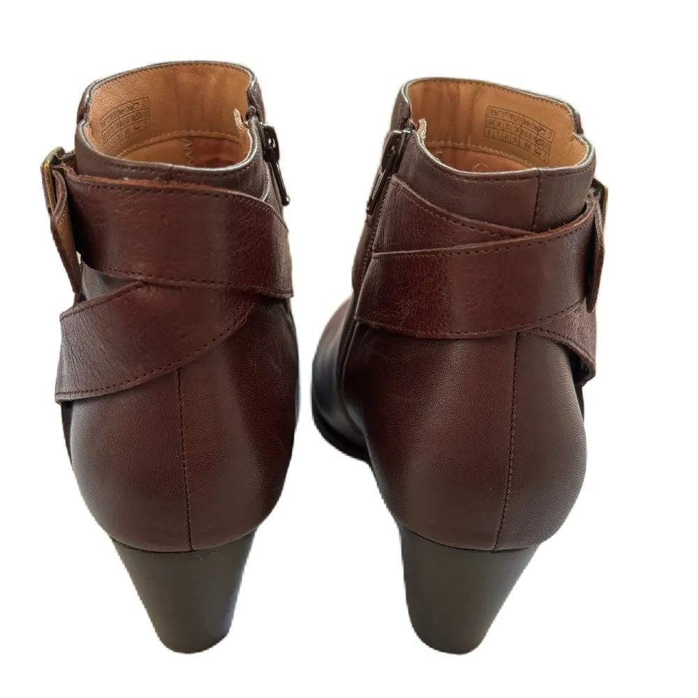 Vionic  Women's‎ Trinity Boots Chocolate Brown Leather Size 9 Booties Ankle Boot - Image 7