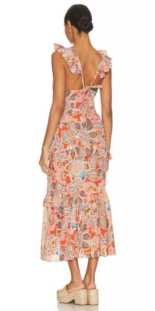 NWT  Olivia Rubin Rex Morrison Dress in Tangerine Flora Size S - Image 5
