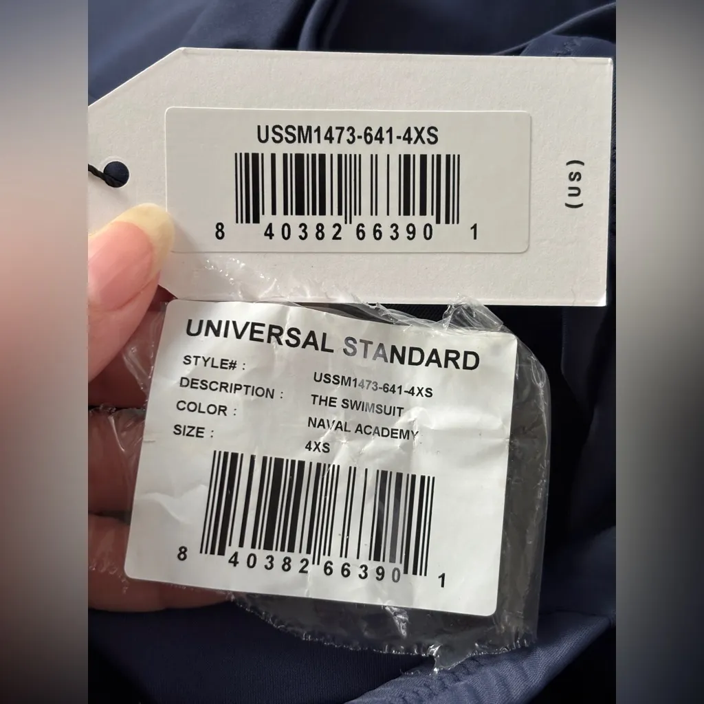 NWT Universal Standard Women's 4XS (00-0) (XS) Navy One Piece The Swimsuit - Image 3