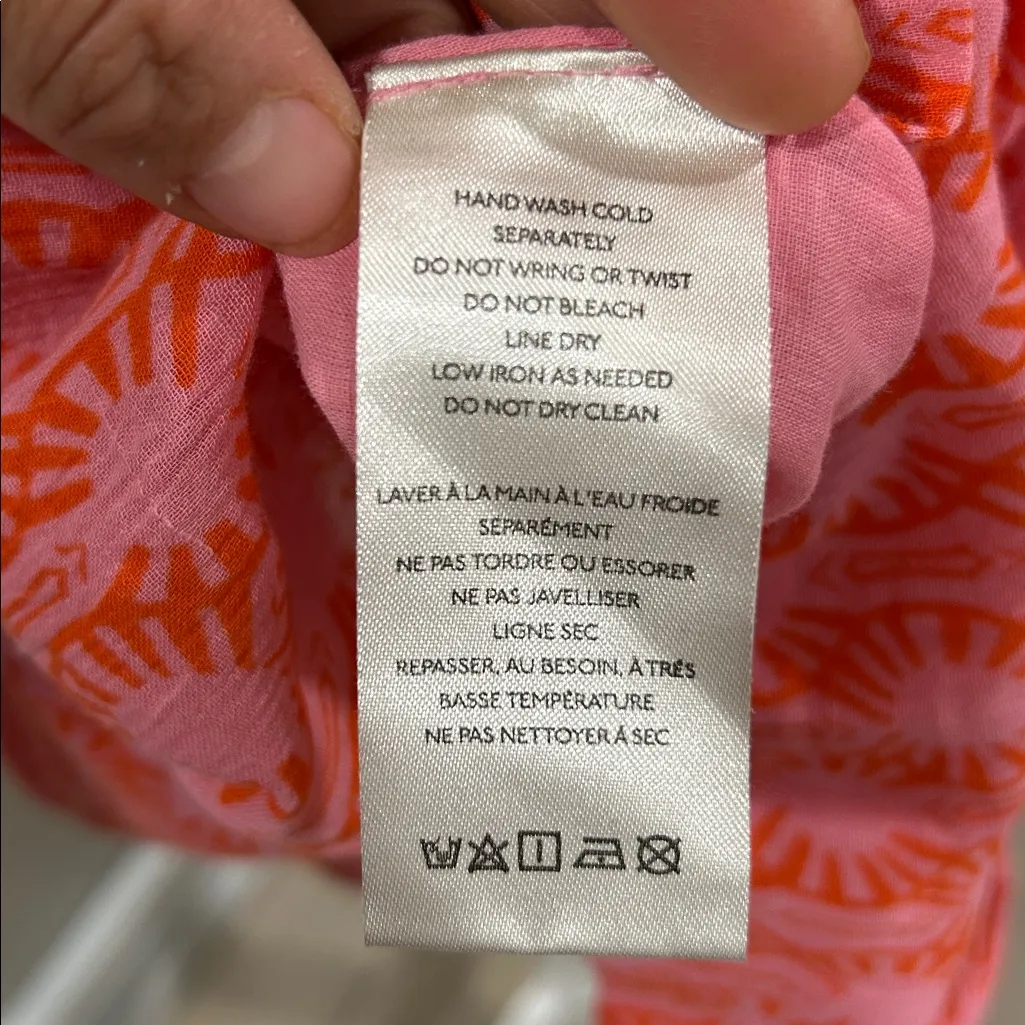 Free People Sweet Annie Mini Dress Pink Smocked Tiered Boho Size Small - Image 8