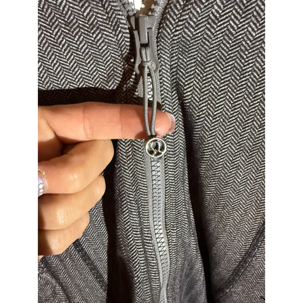 Lululemon Daily Practice Jacket Heathered Herringbone Heathered Black Black / Bl - Image 8