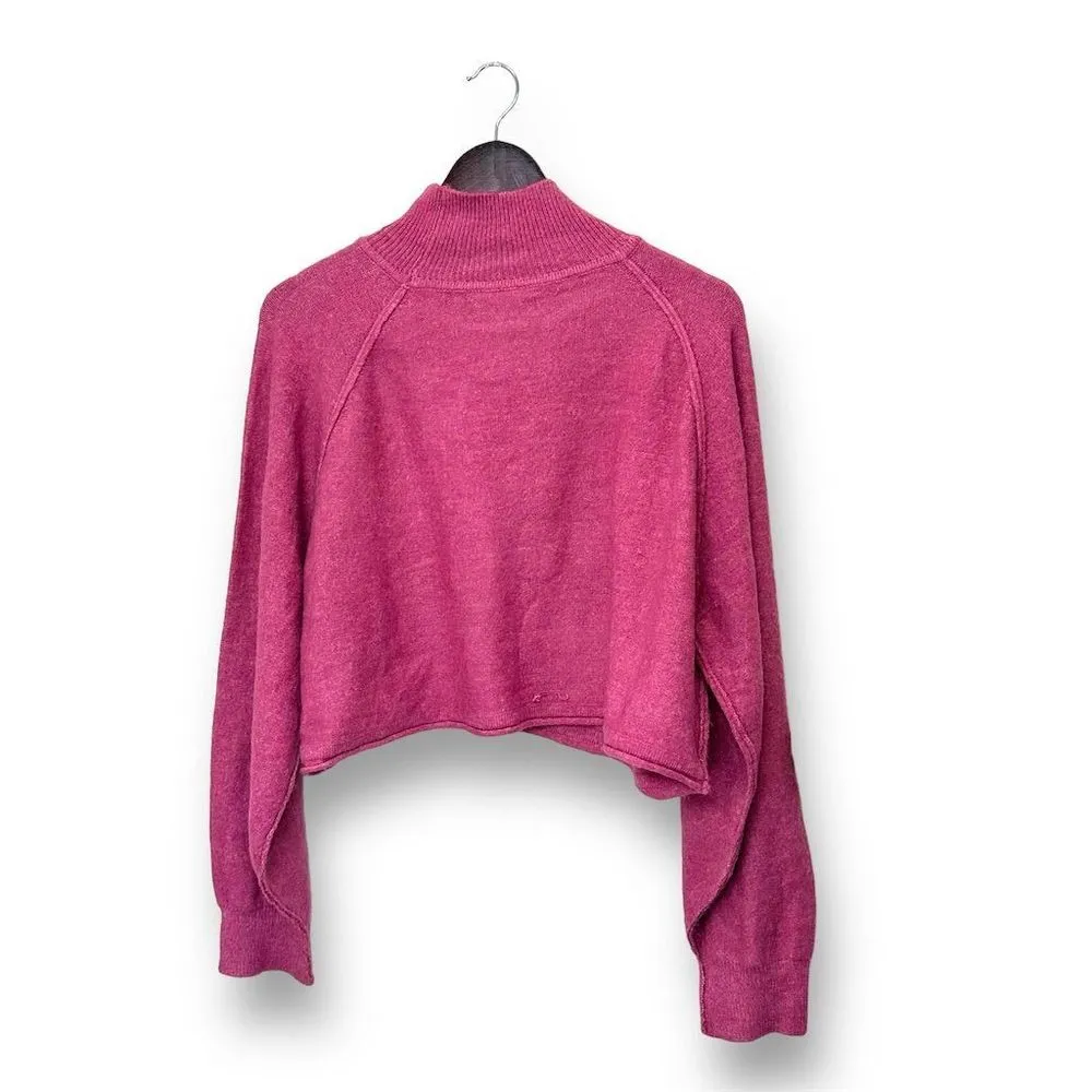 NWT Arizona Jeans Company Women's 2XL Pink Cropped Turtleneck Sweater Pullover Size 2X - Image 2