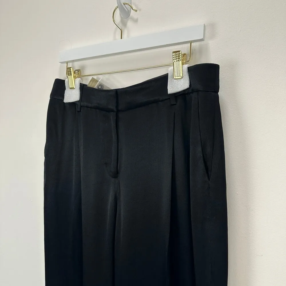 J.Crew Straight Leg Essential Pant Luster Crepe Viscose Black Classic US 10 NWT - Image 8