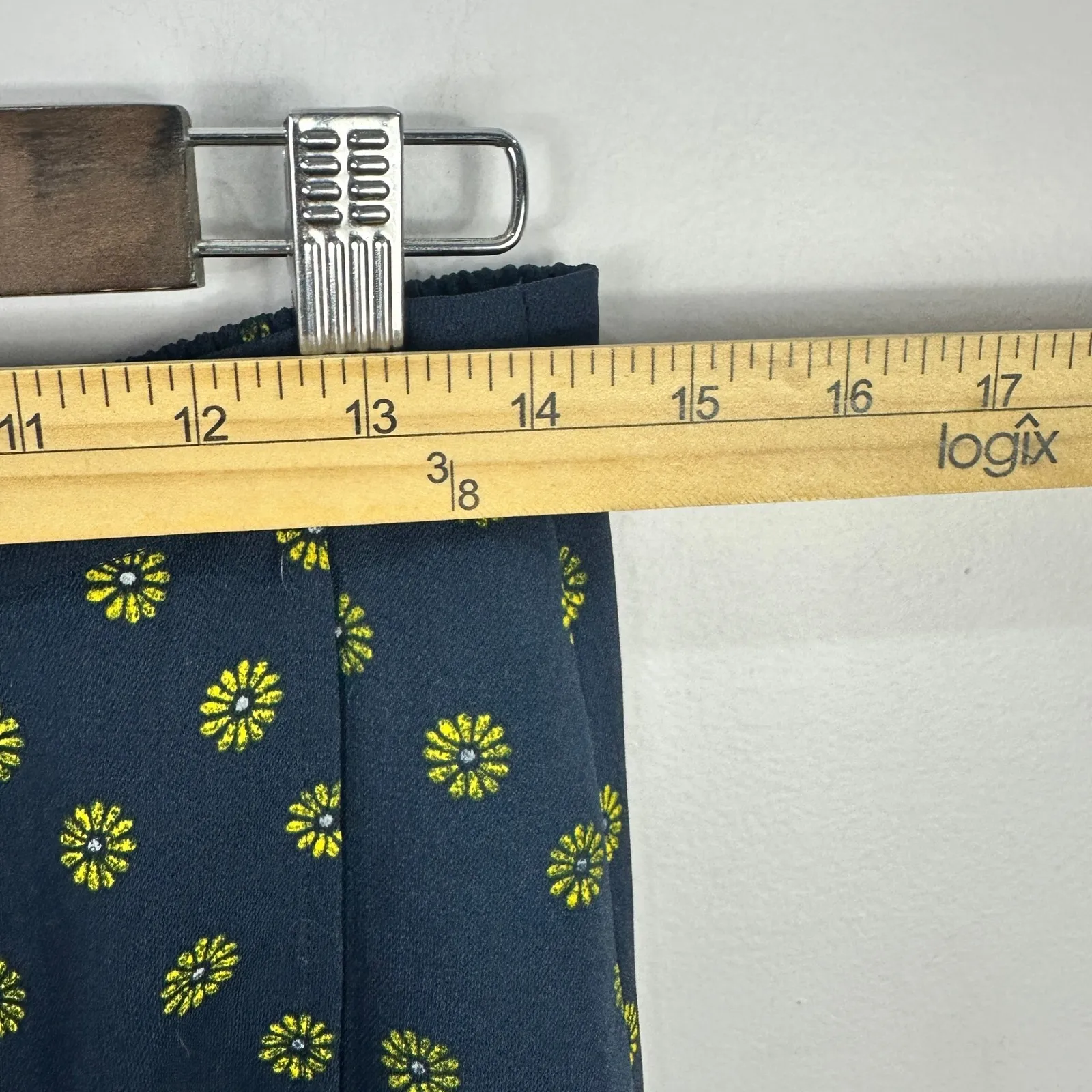 J Crew M Blue Floral Daisy Midi Skirt Preppy Coastal Cottagecore Spring Outfit - Image 2