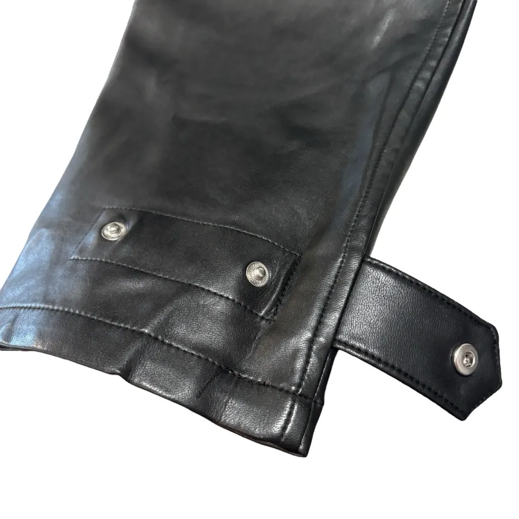 Wilfred Aritzia Faux Leather High Rise Cargo Jogger Ankle Women's Pants Size 2 - Image 14