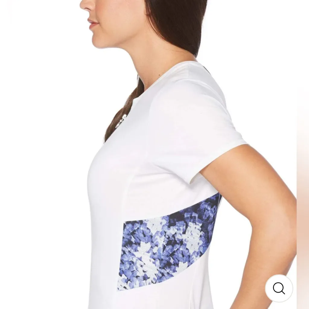 Callaway Golf Tennis White Polo Henley Top Pickleball Womens XL Ventilated Panel - Image 3