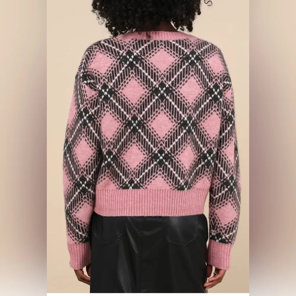 Steve Madden Becka Pink and Black Pullover Sweater Size M - Image 4