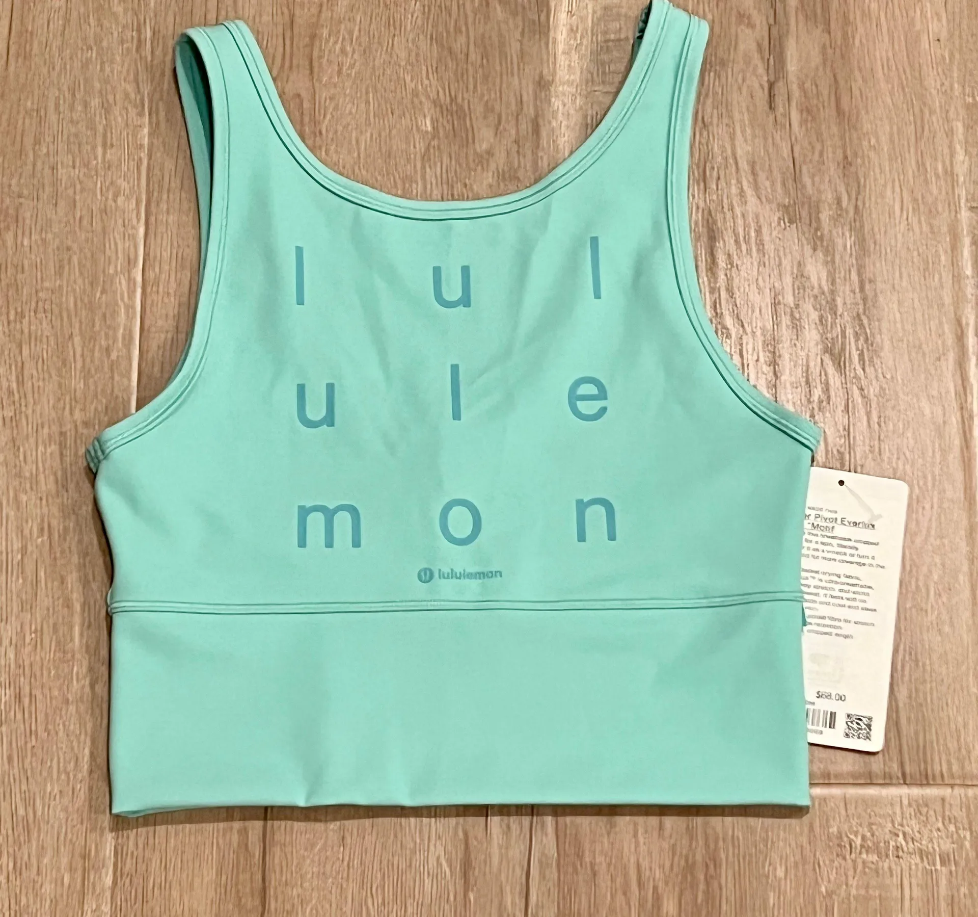 Lululemon Power Pivot Everlux Tank Top Motif Wild Mint size 8  - Image 5