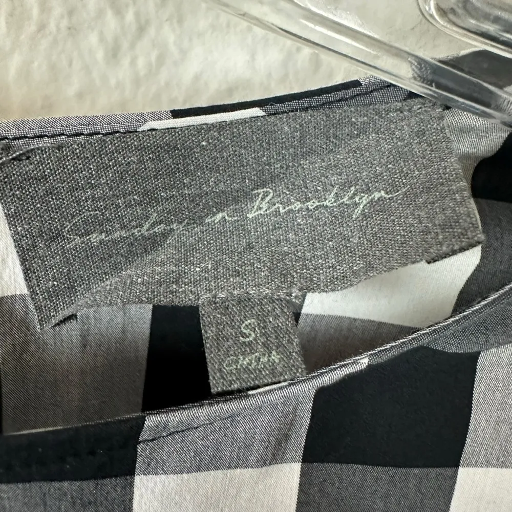 Anthropologie Sunday in Brooklyn Buffalo Plaid Bell Sleeve Top Size Small Preppy - Image 6