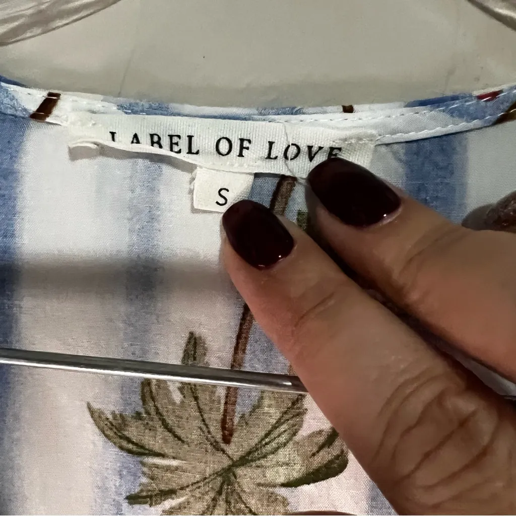 Label of Love Anthropologie Coconut Cabana Blue White Striped Cover Up Dress - Image 6