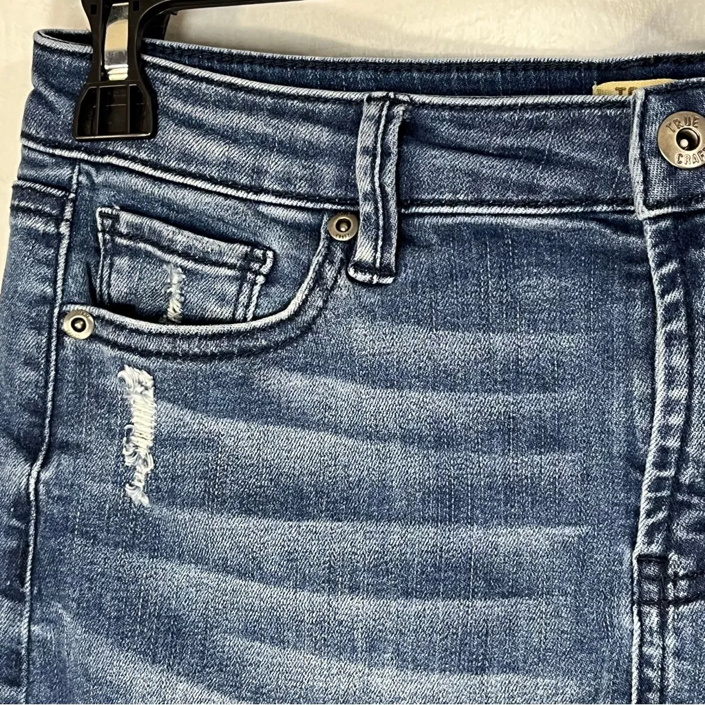 True Craft Distressed Denim Mini Skirt  Size 5‎ - Image 5