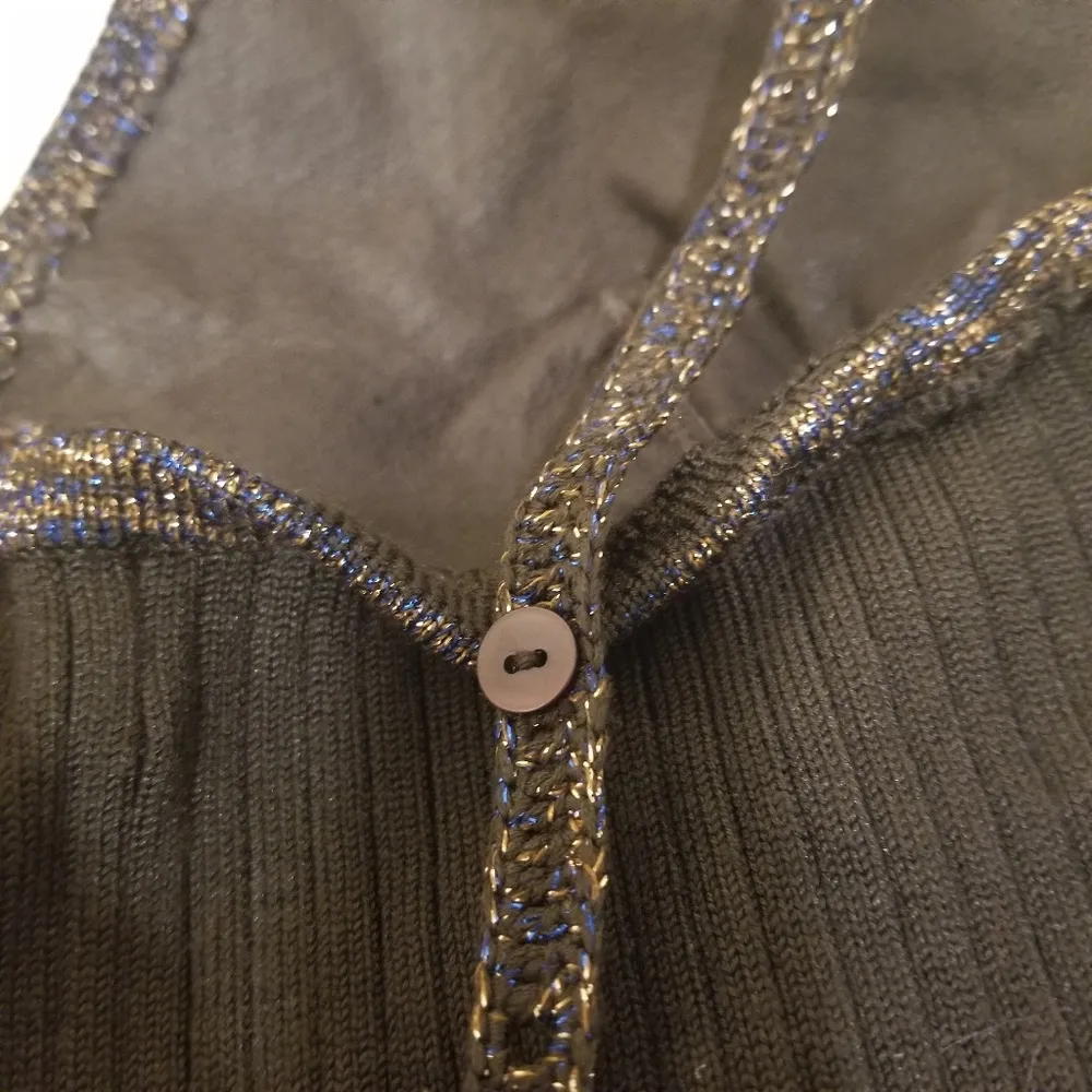 Express Cami Leather Cups Stretch Brown Ribbed Cami Small - Image 10