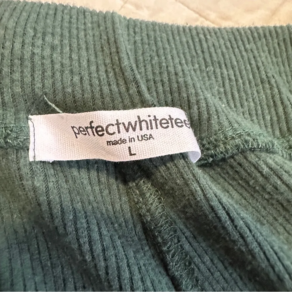 perfectwhitetee Brooke Cozy Triblend Ribbed Jogger NEW Green Size L - Image 4
