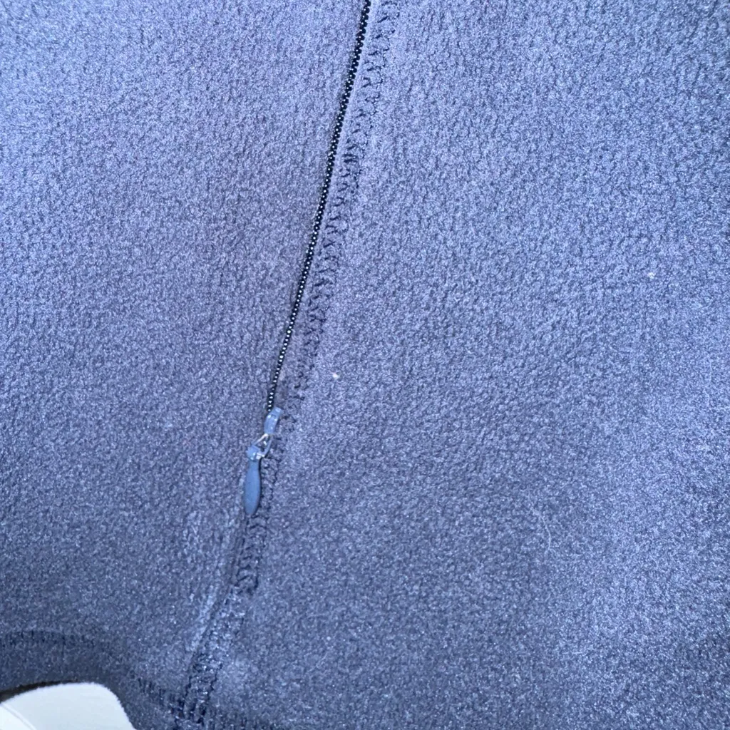 LL Bean Fleece Jacket Womens Size L Full Zip‎ Blue - Image 4