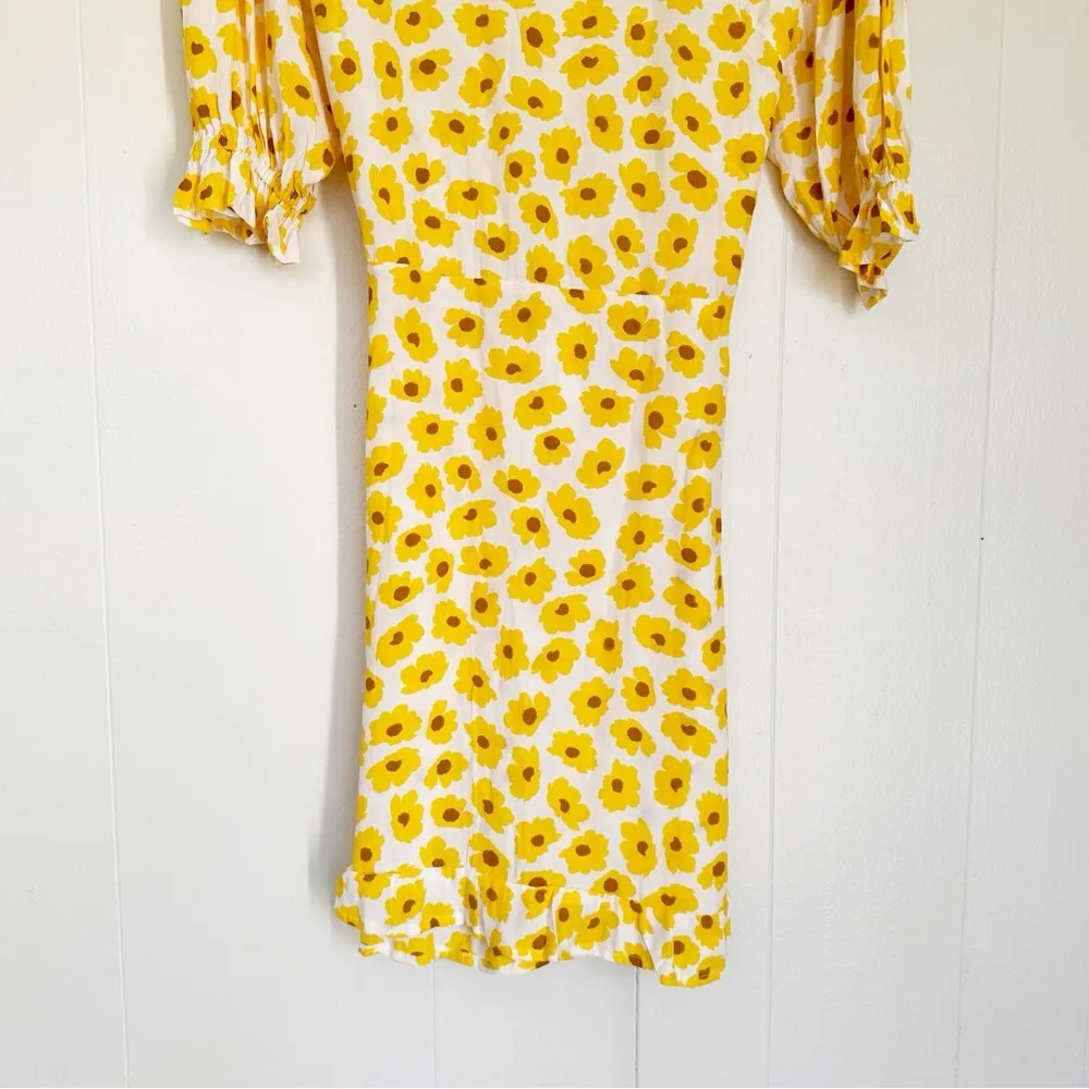 FAITHFULL THE BRAND Florence Mini Dress Marigold 8/Large - Image 3