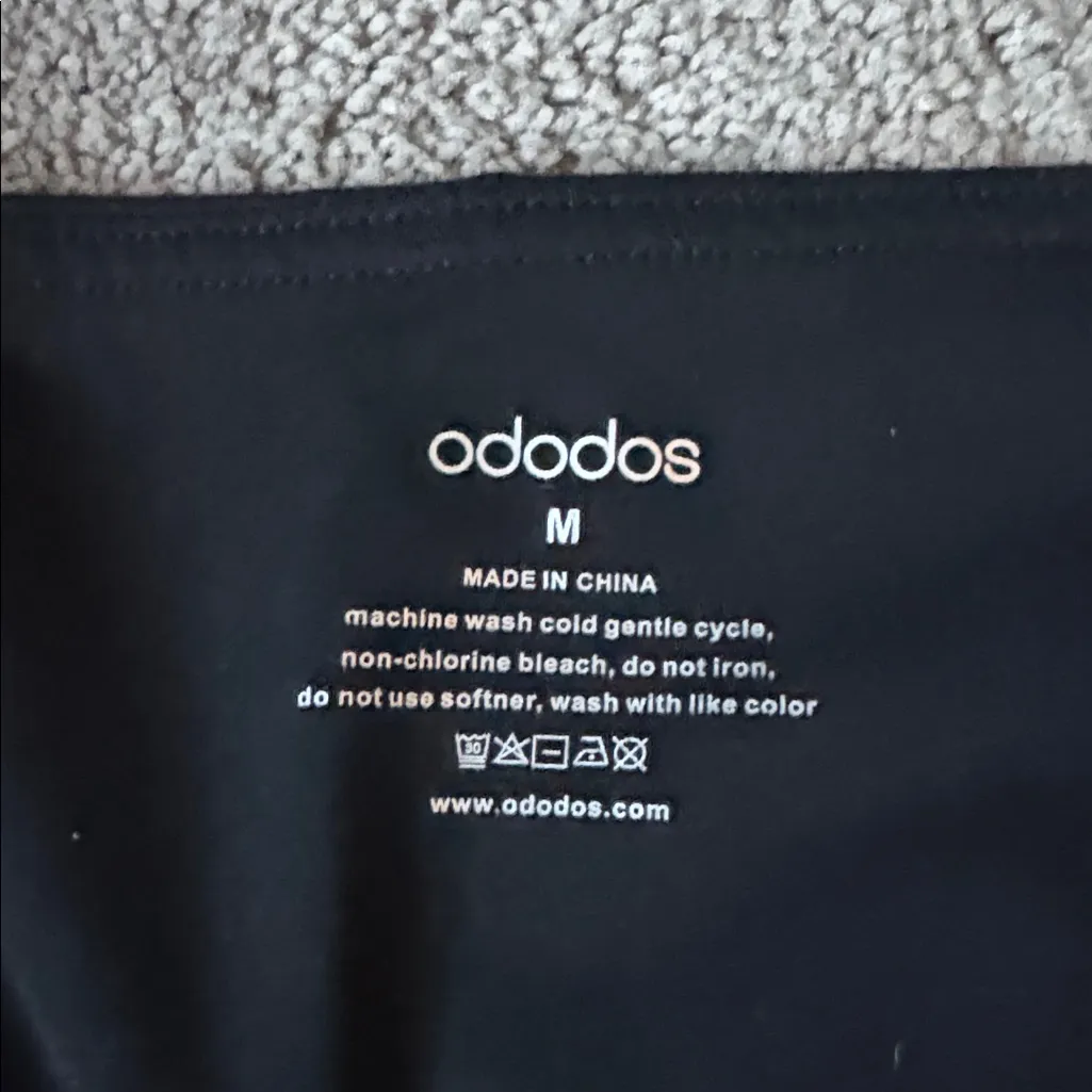 Ododos Black Crop Leggings SIZE M Size M - Image 2