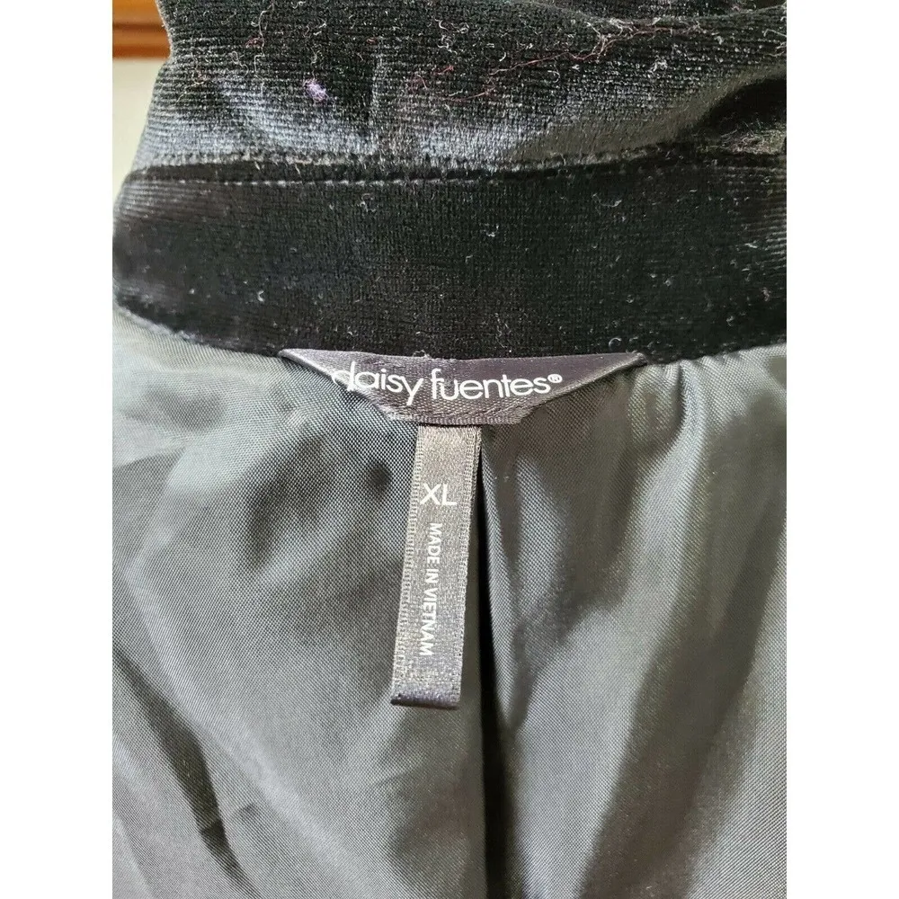 Daisy Fuentes Women's Black Polyester Long Sleeve One Buttons Fitted Blazer XL - Image 9