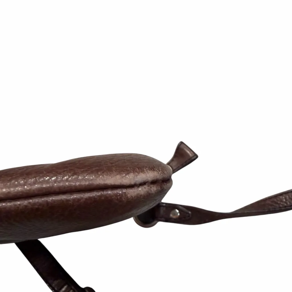 Fossil Chocolate Brown Leather Long Live Vintage Crossbody Purse Bag - Image 6