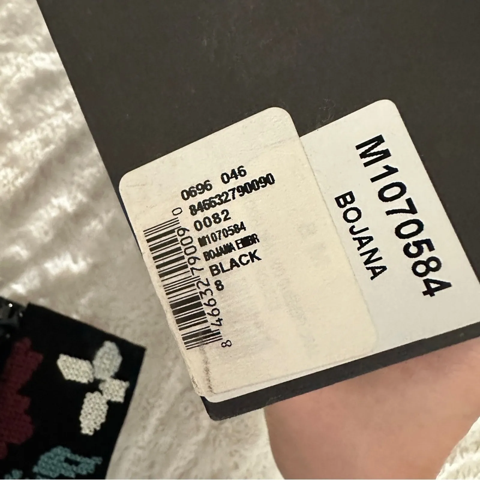 Rebecca Minkoff Size 8 Bojana Black Unique Floral Ankle Boots Embroidered Heels - Image 10