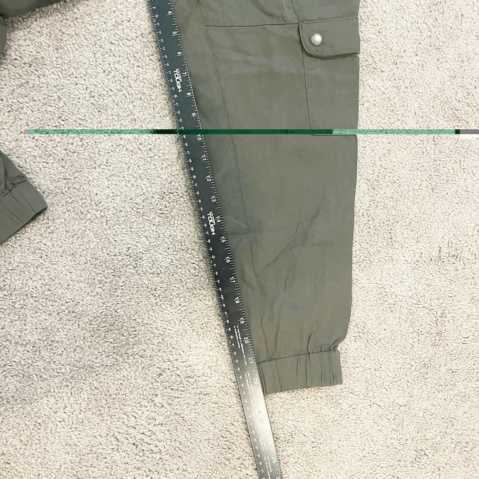 Banana Republic Women Cargo Jogger Pants Green Tencel Drawstring Size XS Utility - Image 11