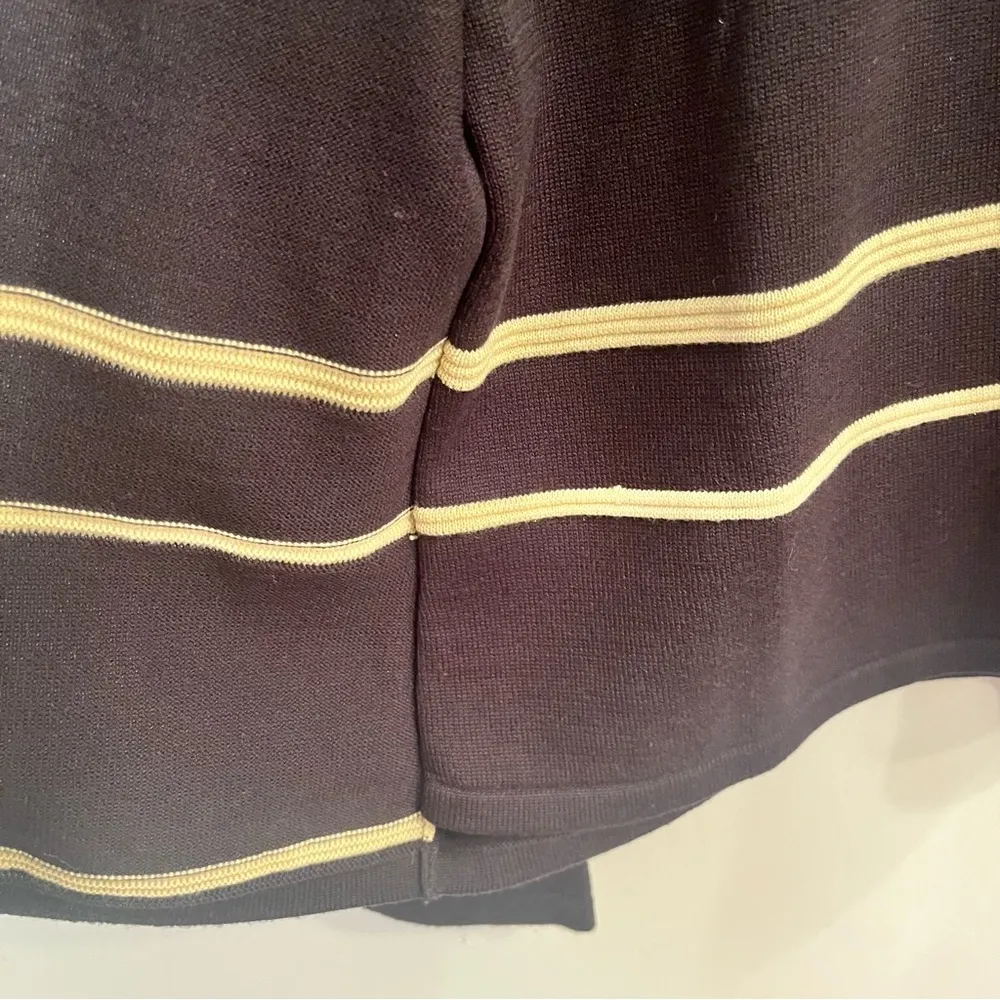 L Norton McNaughton Black and Cream striped Cardigan Shirt Set - Image 5