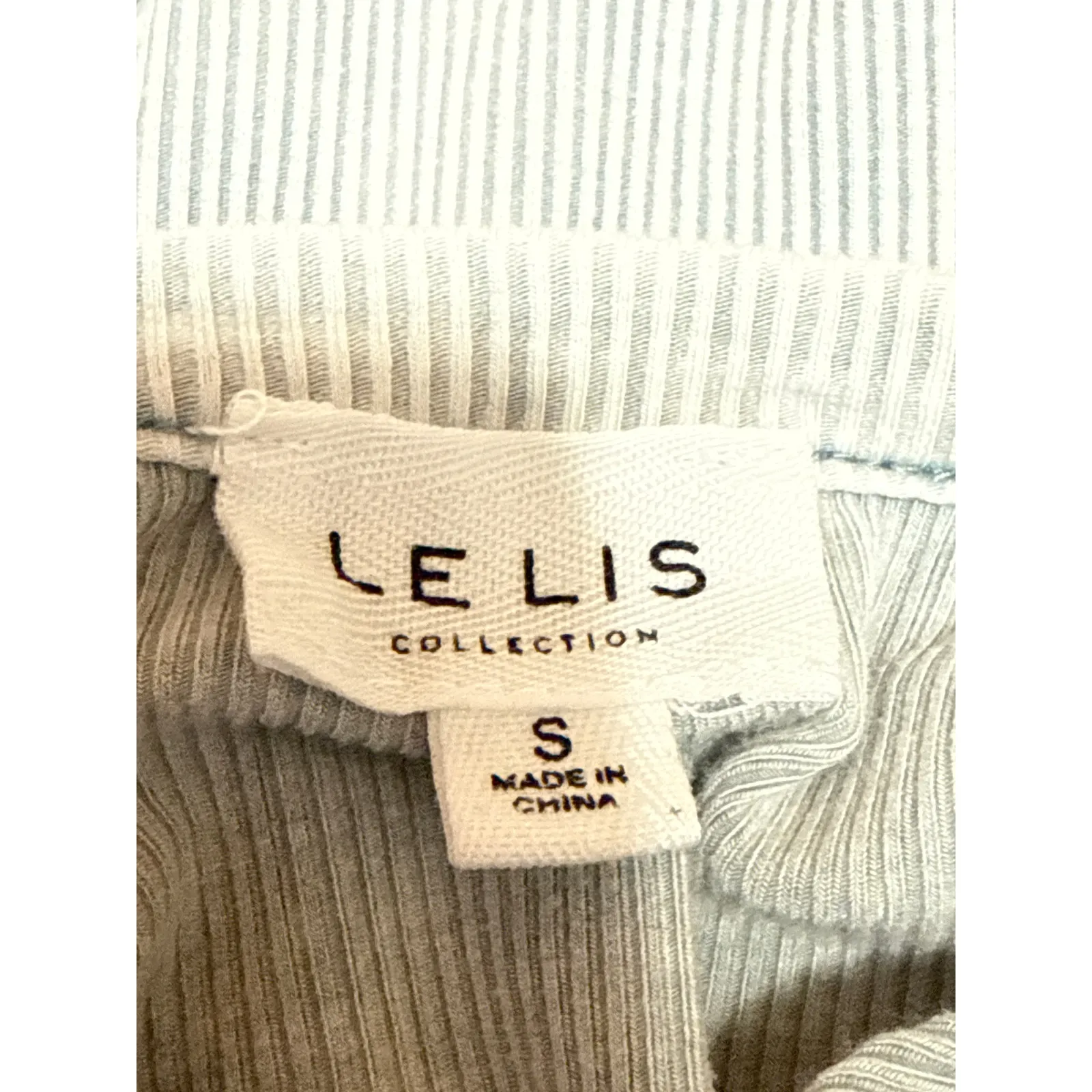 Le Lis Women's Gray Rib Knit Sleeveless Racerback Thong Bodysuit Tank Top Size S - Image 3