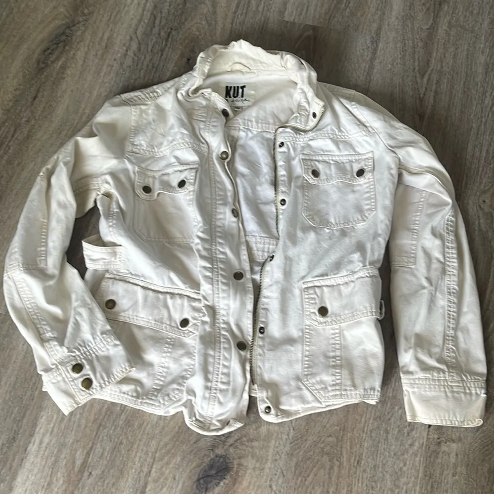 Kut From the Kloth White Jacket Size Large - Image 3