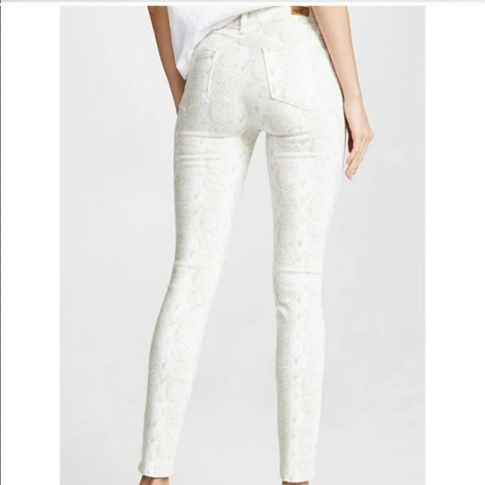 PAIGE Hoxton High Waist Ultra Skinny Jeans Sonoran Snake Size 24 - Image 2