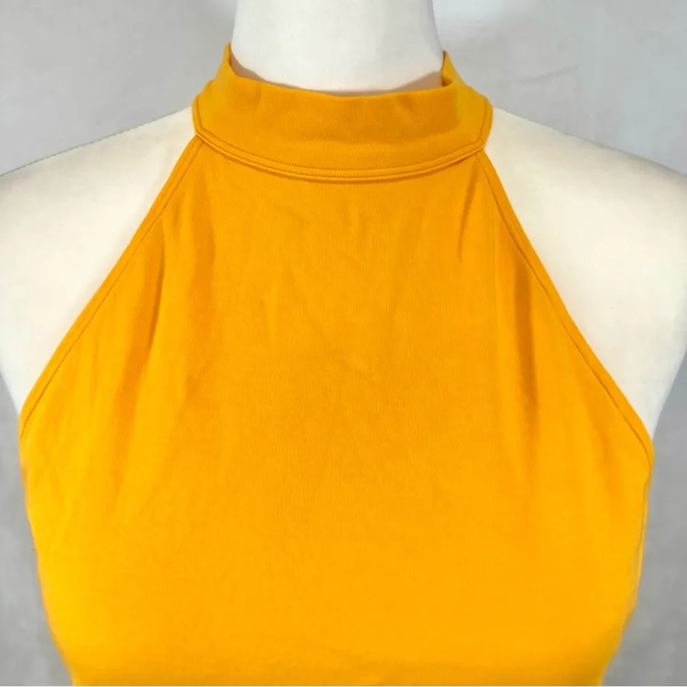 body butter orange mock neck halter tank size 1X - Image 5