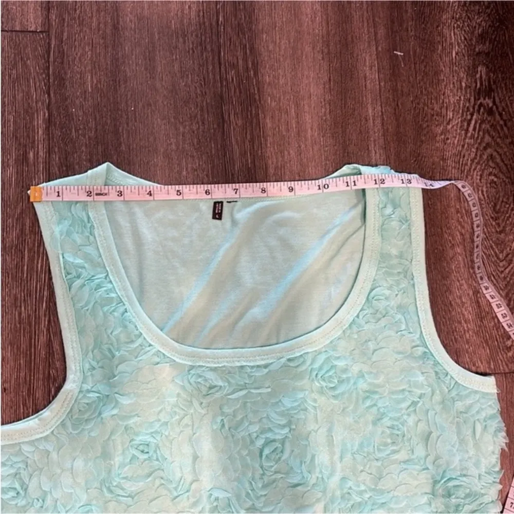 Women’s Maurices Teal Floral Tank Top Size Large - Image 5