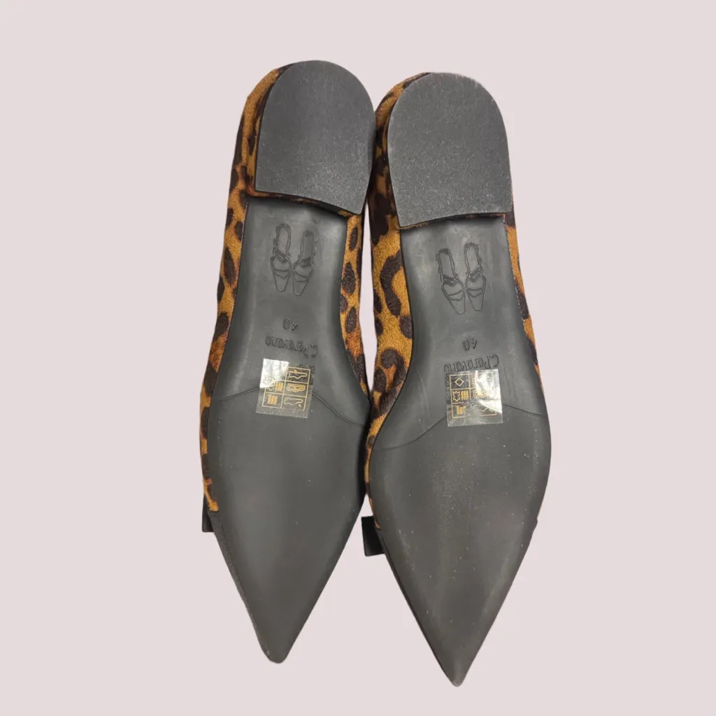 NWT C.Paravano Women’s Leather Pointed Toe Flats - 9.5 - Image 7