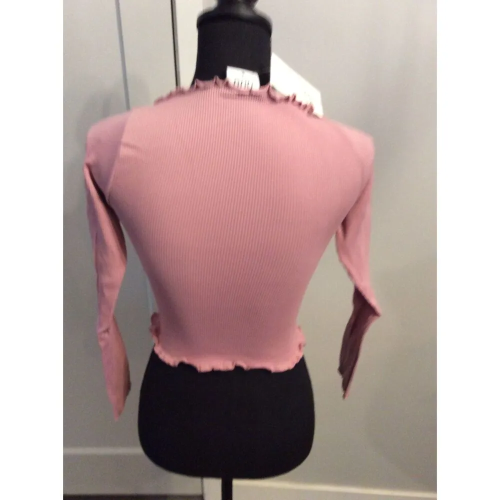 New NWT Urban Outfitters BDG lavender Crop ribbed Size Medium M Elsie - Image 3