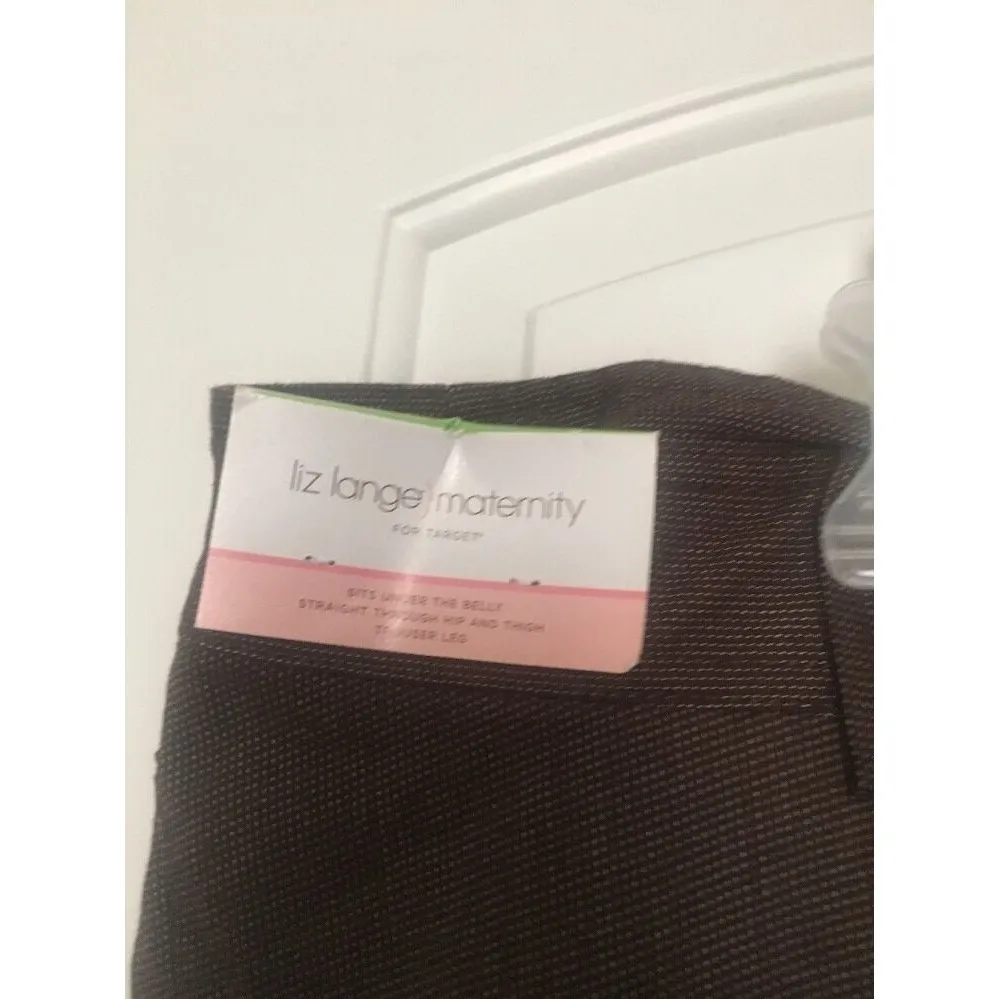 Liz Lange Maternity Women's Plaid Casual Dress Pants Cuffed Size 12 Multi-Color - Image 4